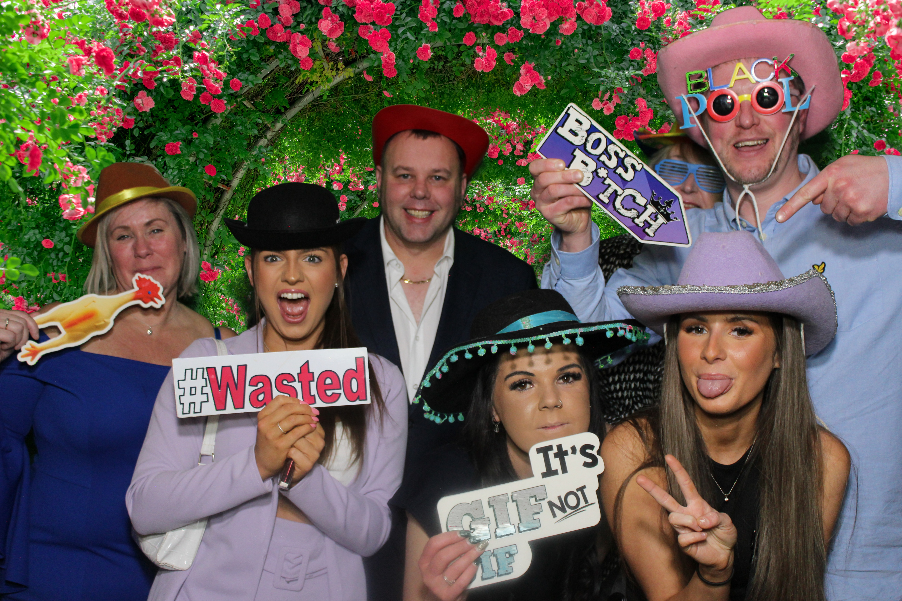 Blackpool photo booth hire in the garden