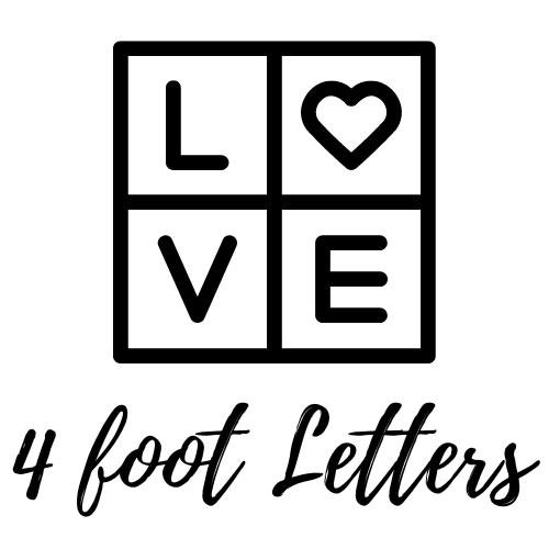 Blackpool photo booth hire 4 foot light up love letters
